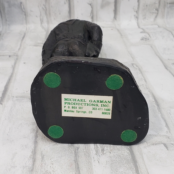 Michael Garman Western Décor of 1969 Cowboy W/ Pistol Holster Bronze Tone Statue - Picture 8 of 8